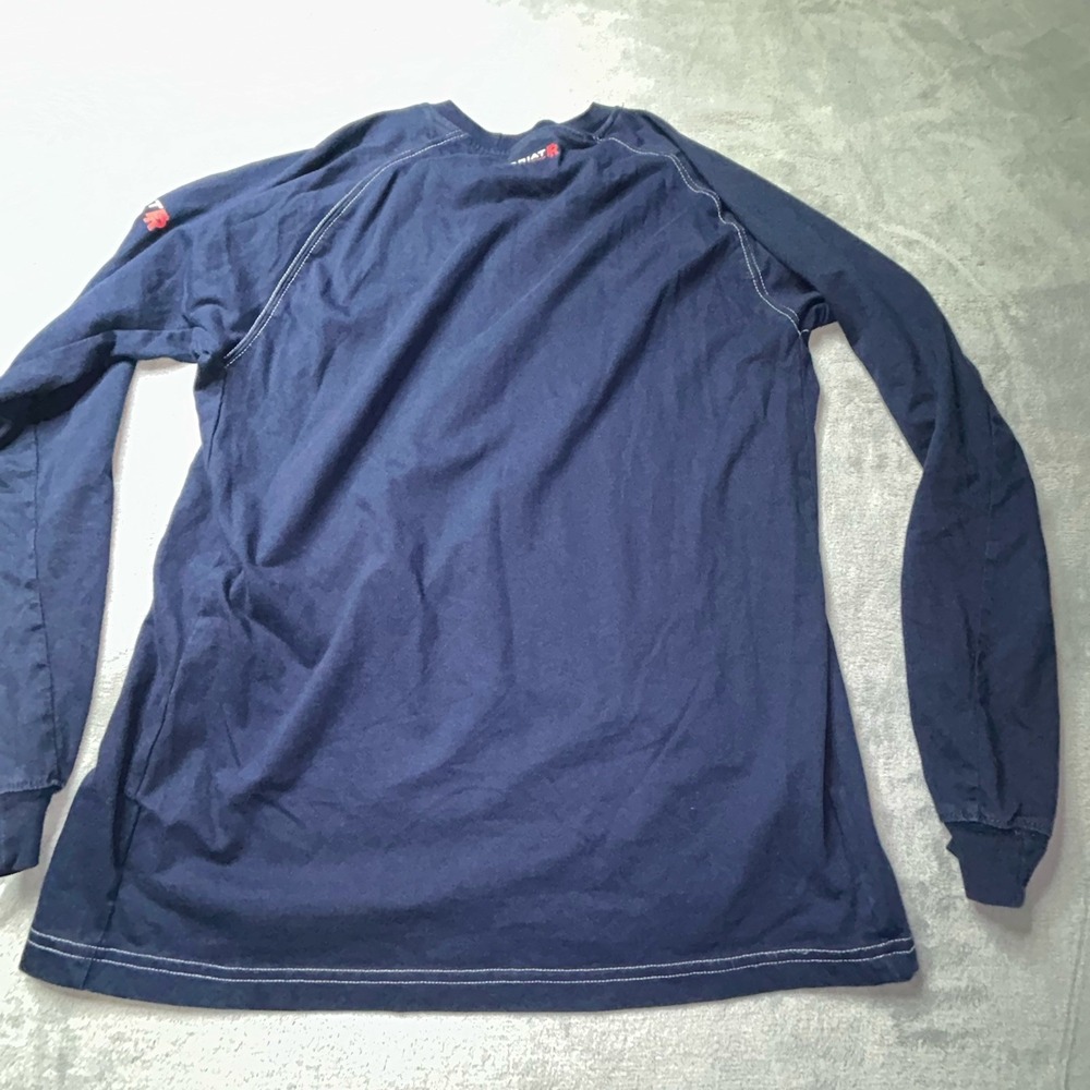 Ariat FR Shirt Mens Large Work Flame Resistant Workwear Utility Blue Long Sleeve - Picture 2 of 10